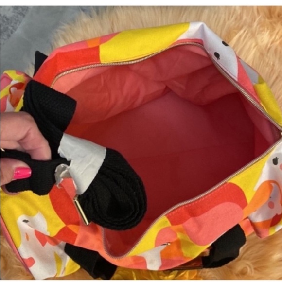 Benefit San Francisco Colorful Multi Travel Overnight Duffel Sz LG NEW! FIRM! - Picture 7 of 8